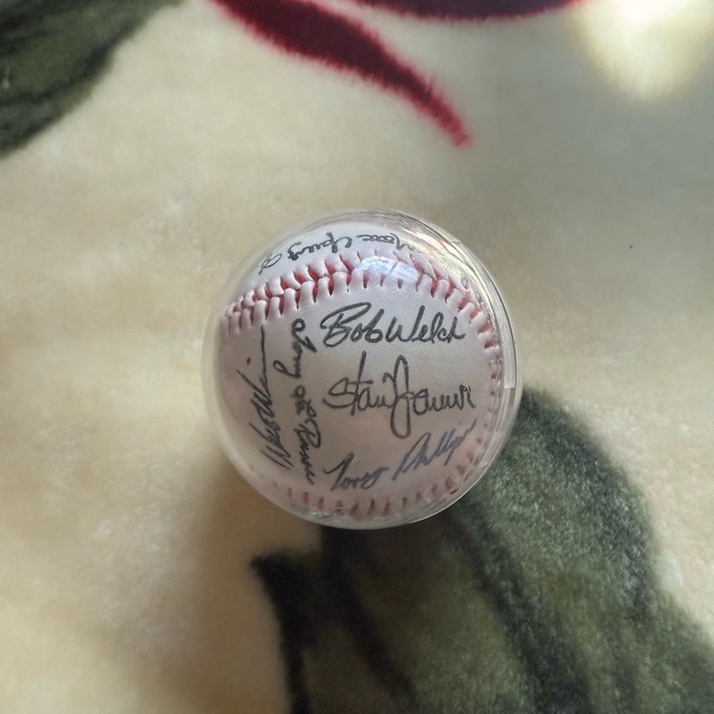 MLB Autographed Baseball with Black Signatures
